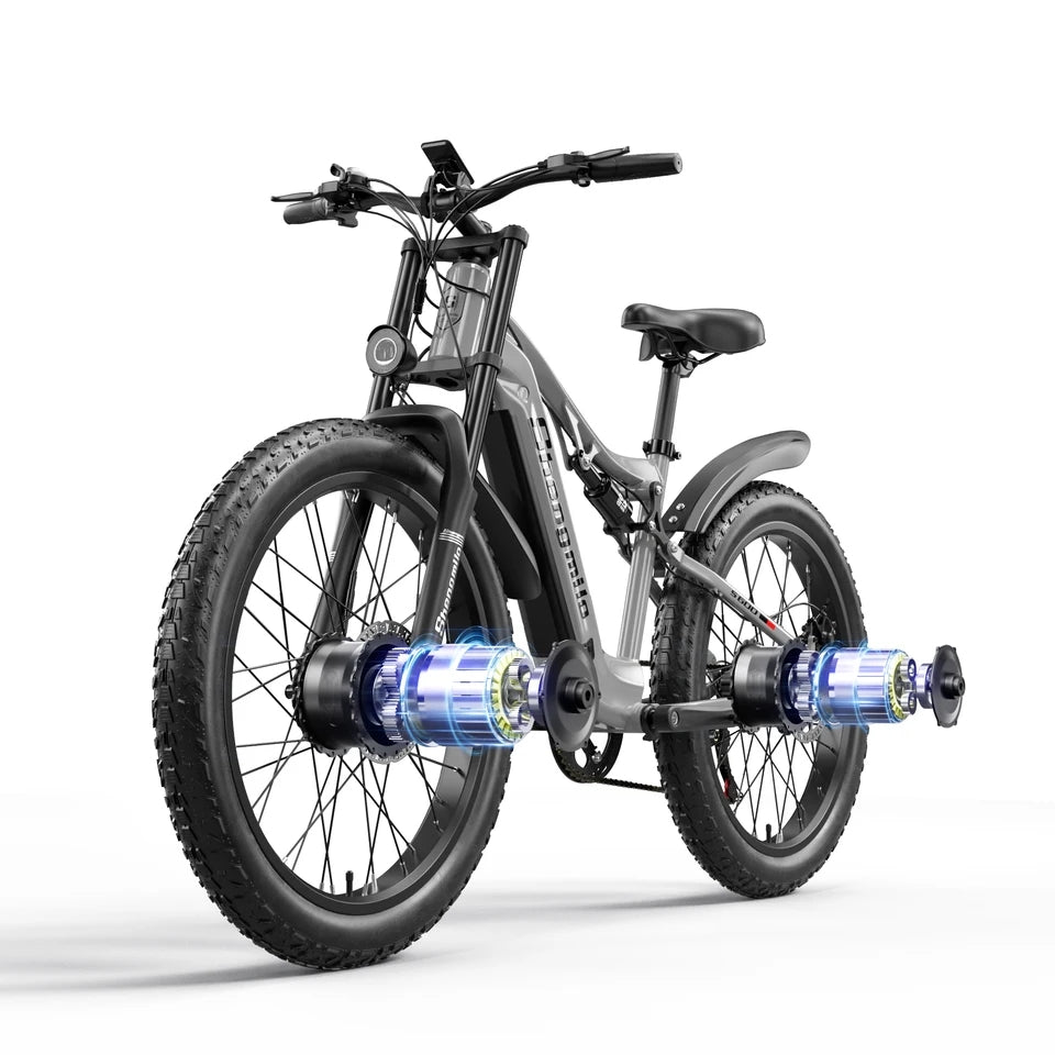 AWD-Fahrrad Zwei Motoren Elektrofahrrad Shengmilo S600 2000W