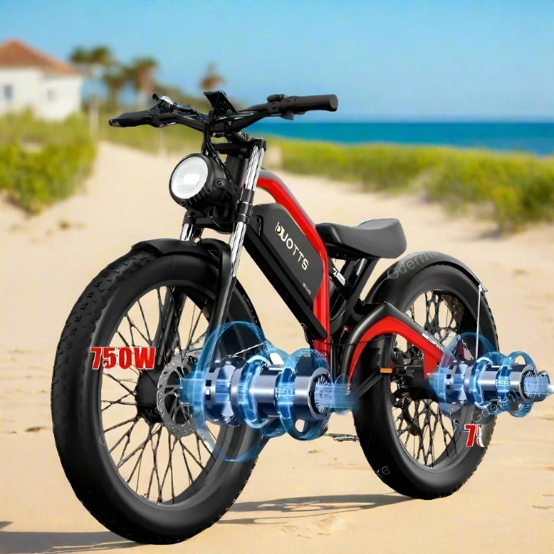 AWD Bicycle Two Motors Electric Bicycle DUOTTS N26 E Bike 1500W