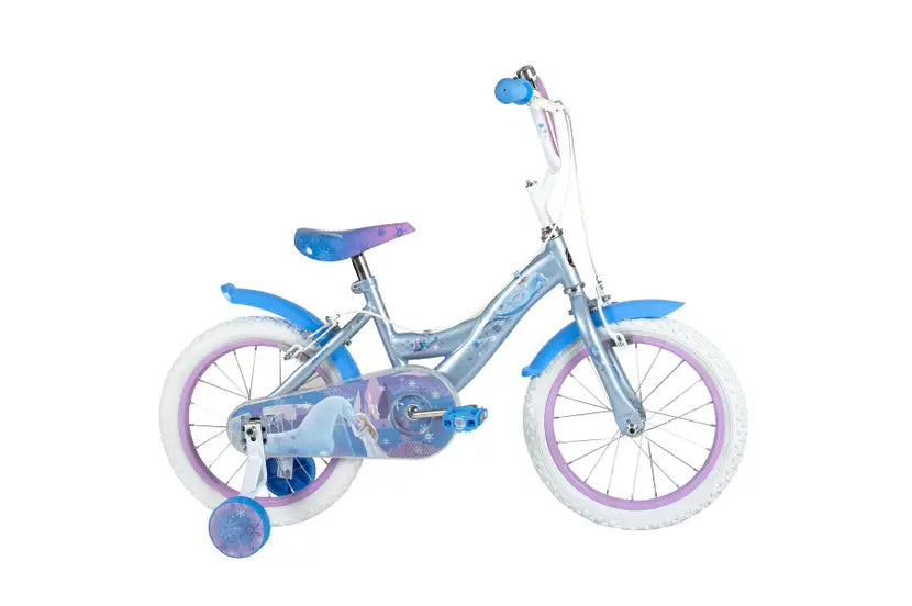kinderfahrrad elsa und anna Huffy Frozen 16 Inch Kids Bike with Training Wheels Gender:Womens Rahmengröße:M/L (160cm-180cm +- 5cm) Western Leder Biker Vespa
