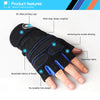 Gants de cyclisme respirants demi-doigts pour hommes