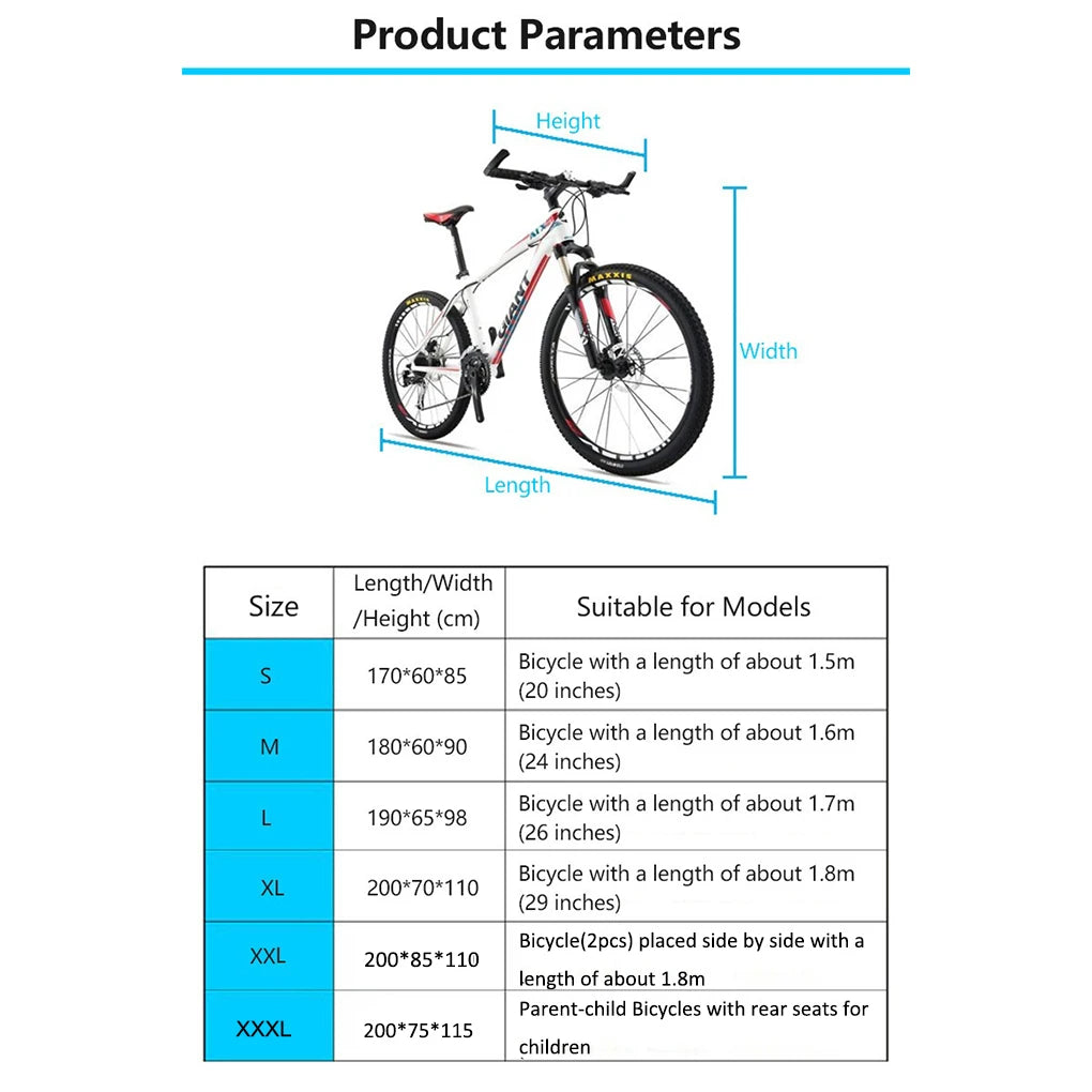 Housse de pluie pour vélo