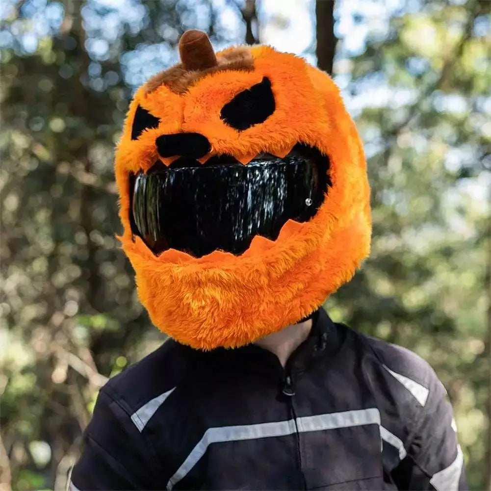 Halloween pumpkin helmet cover