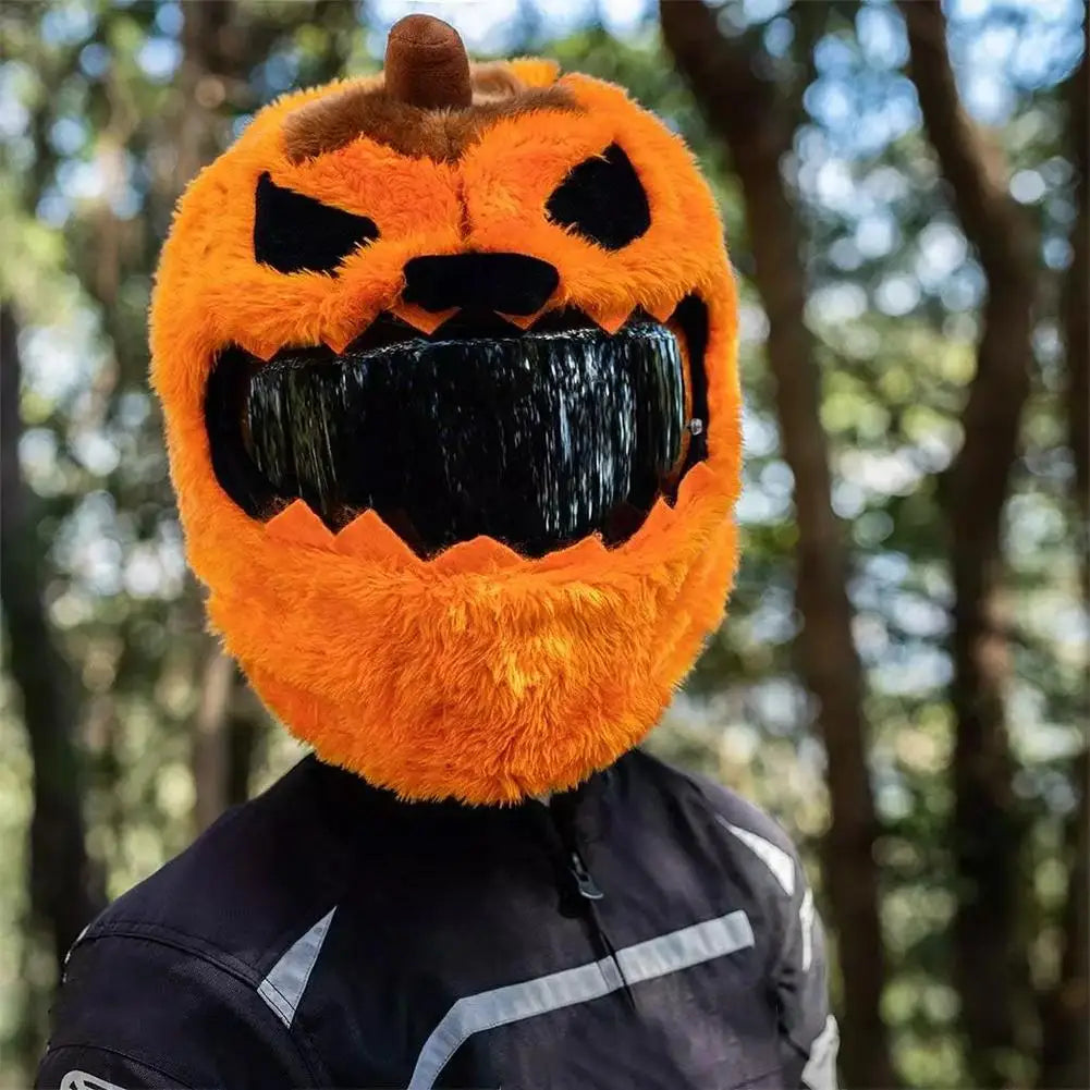 Halloween pumpkin helmet cover