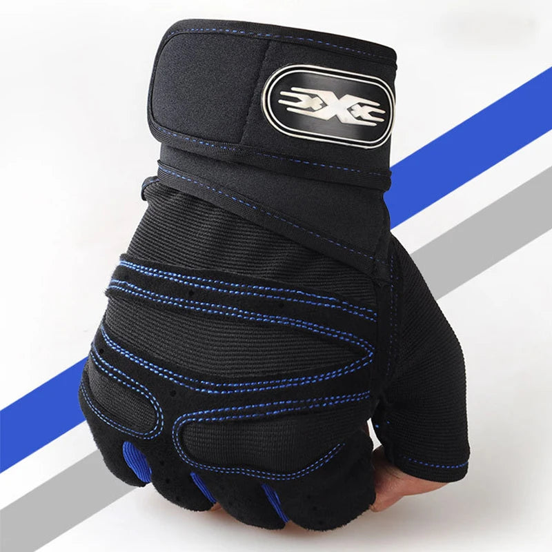 Gants de cyclisme respirants demi-doigts pour hommes