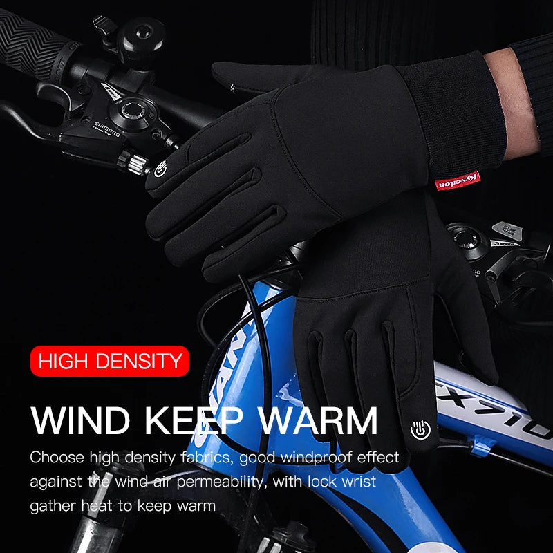 Waterproof touchscreen gloves for winter cycling