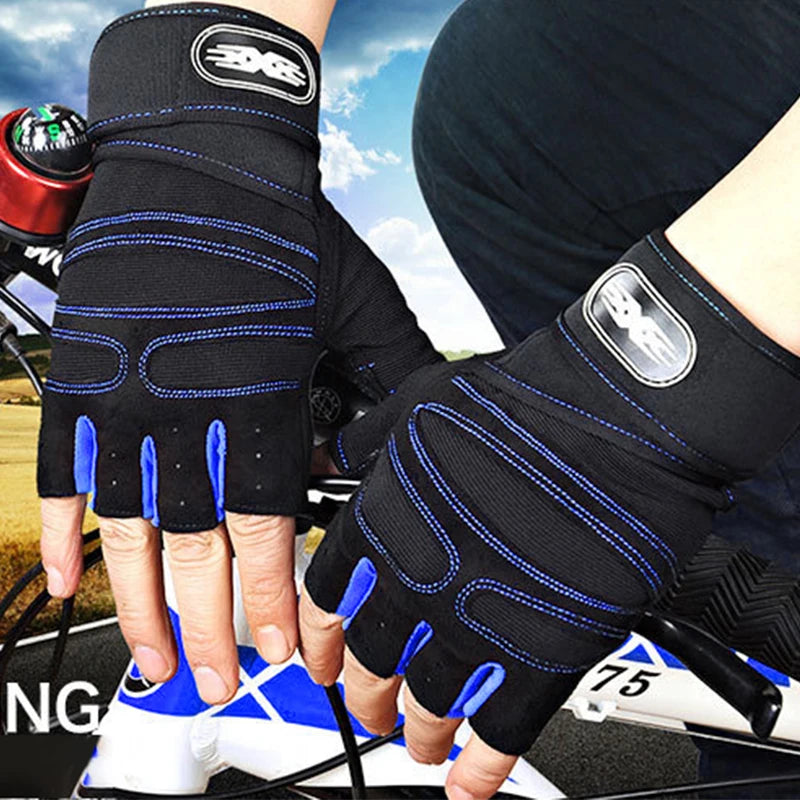 Gants de cyclisme respirants demi-doigts pour hommes