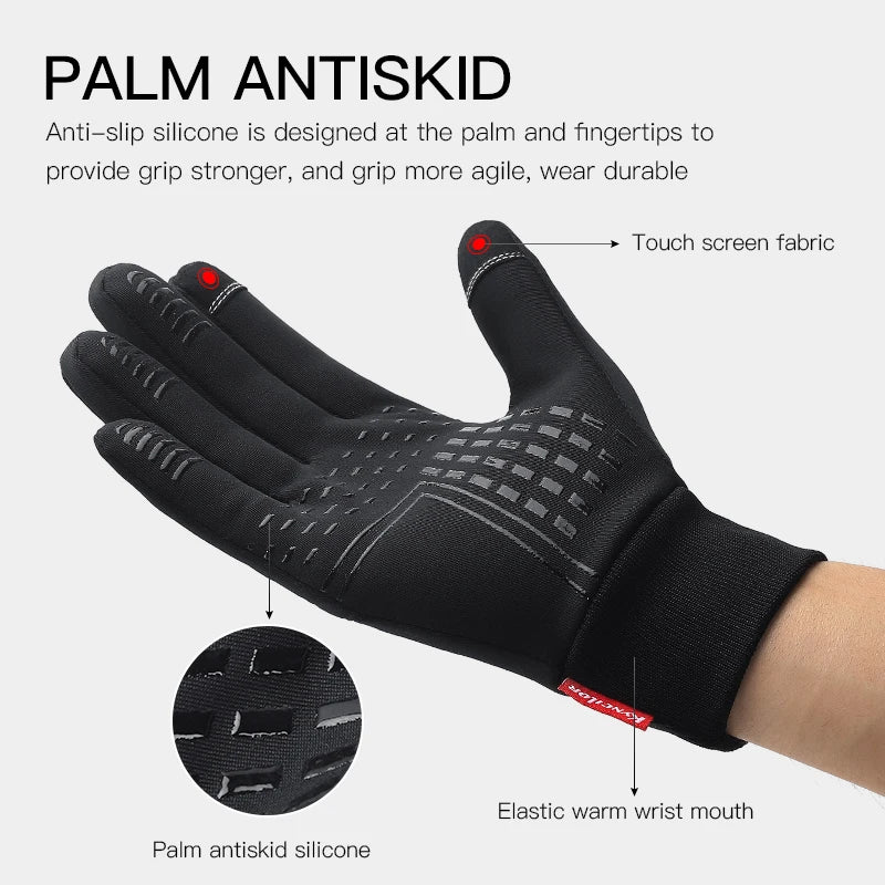 Waterproof touchscreen gloves for winter cycling