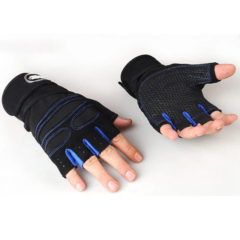 Gants de cyclisme respirants demi-doigts pour hommes