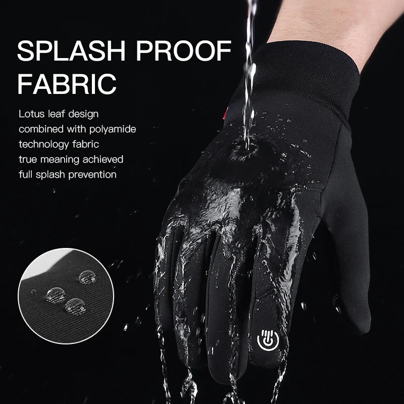 Waterproof touchscreen gloves for winter cycling